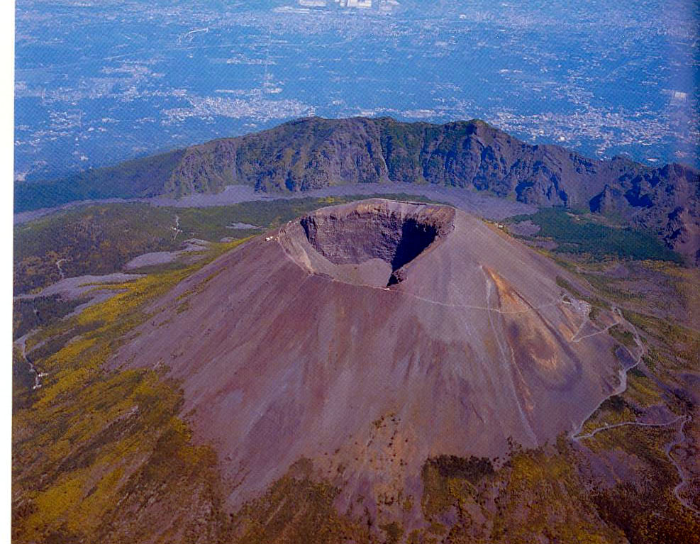Veduta aerea del vulcano
